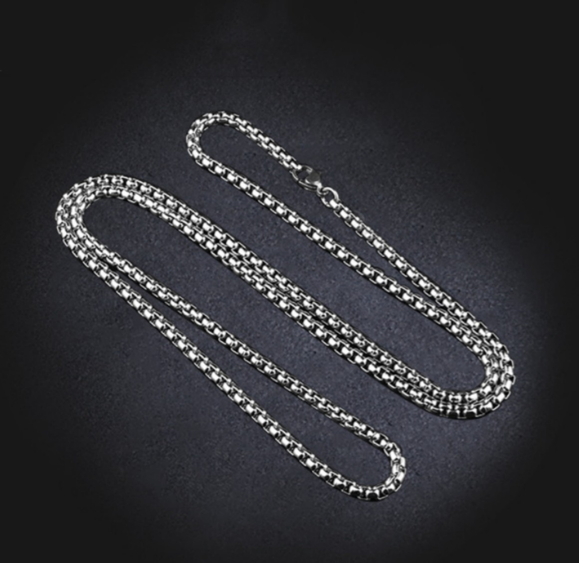 Classic Box Bead Chain Silver Plated Alloy Versatile Necklace Chain No Pendant
