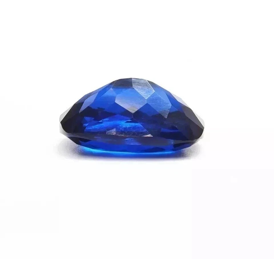 10.56 Ct Lab-Created Bauble Blue Sapphire Cushion Cut Certified Loose Gemstones