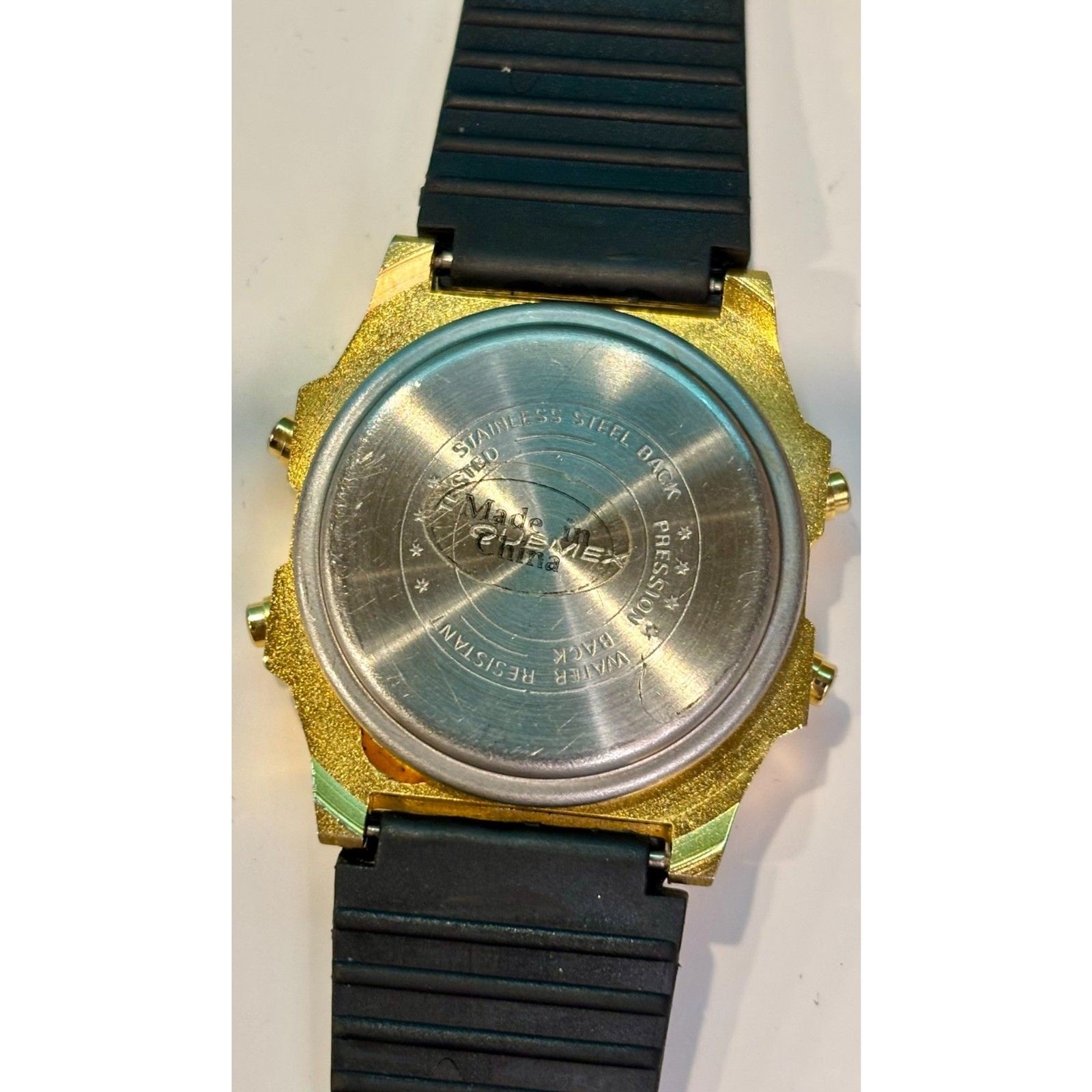 Vintage Gold-Tone Quemex Digital Watch – Fresh Battery!