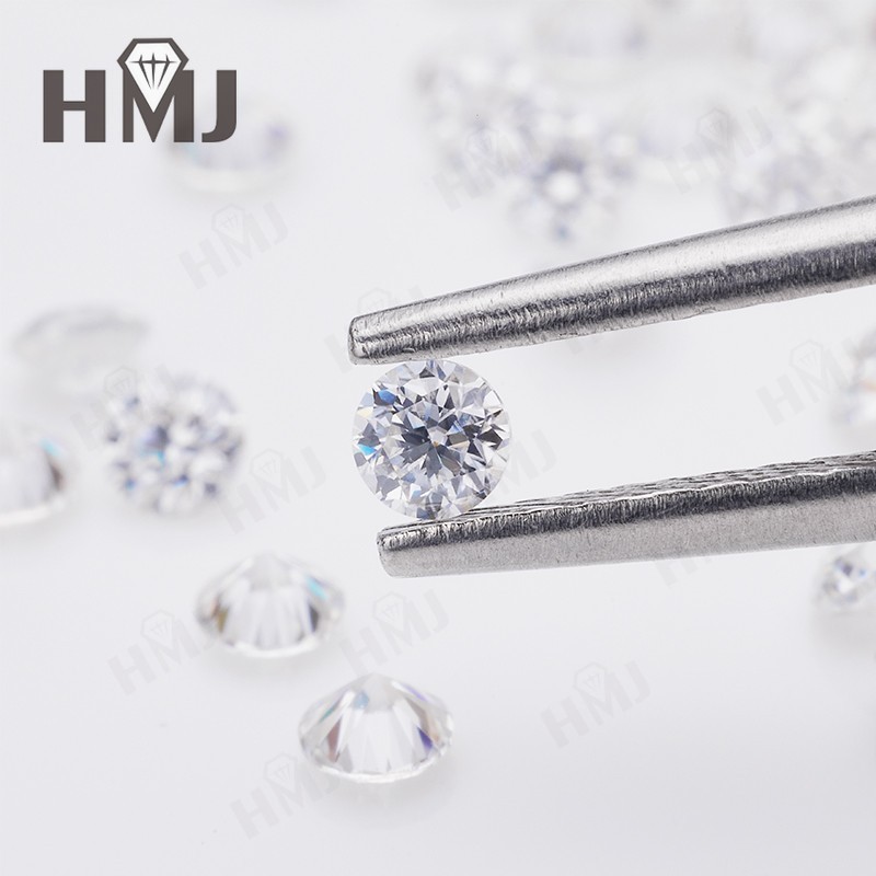 0.7~3MM Melee Round Moissanite Stone D White VVS Loose Gemstone For Earring Ring