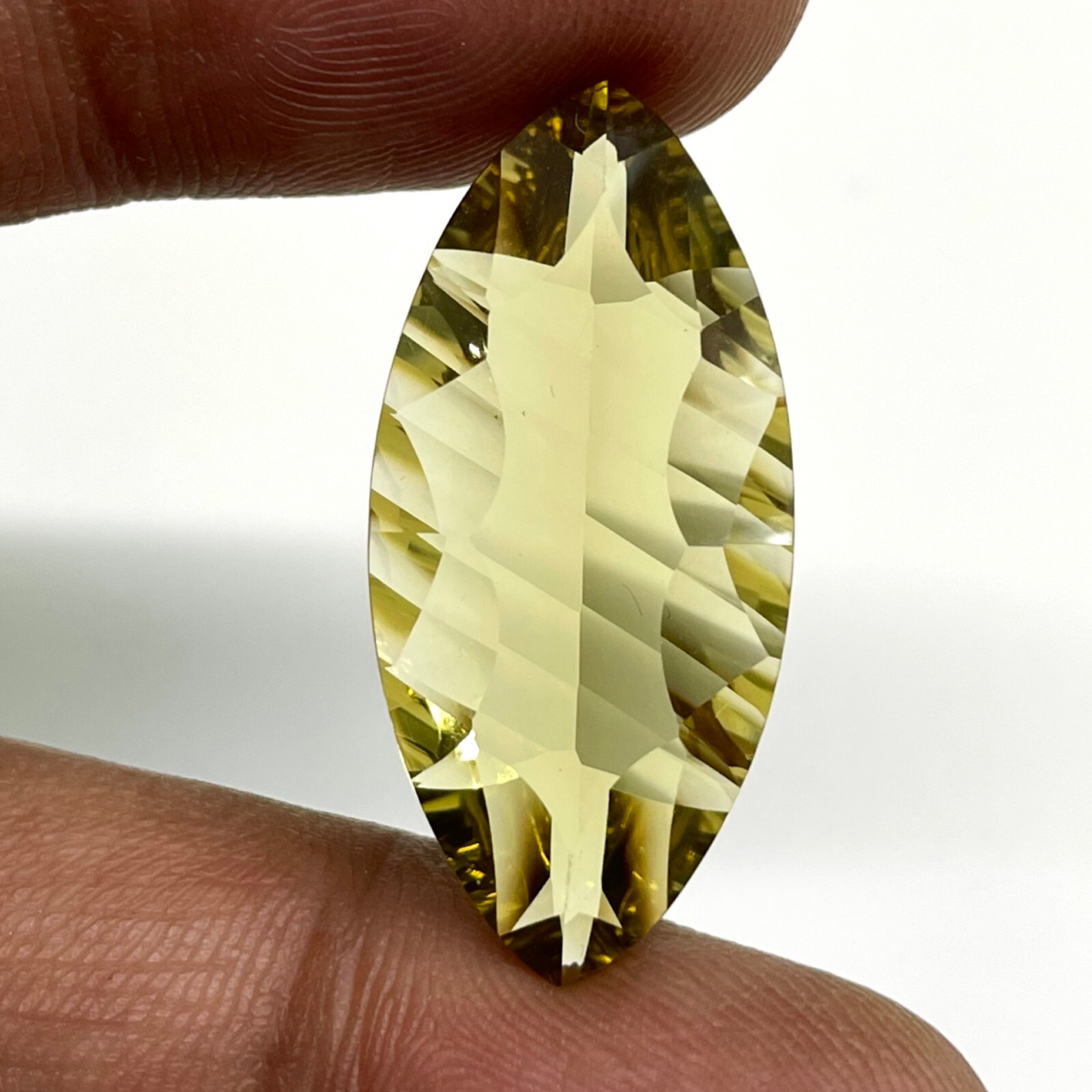 VVS 18.10 Cts Natural Lemon Citrine Marquise Custom Cut Top Quality Gemstone