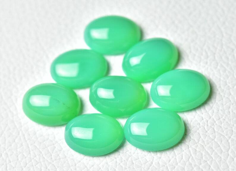 Chrysoprase Chalcedony Oval Shape Cabochon Gemstones lot 3x5mm – 18x25mm