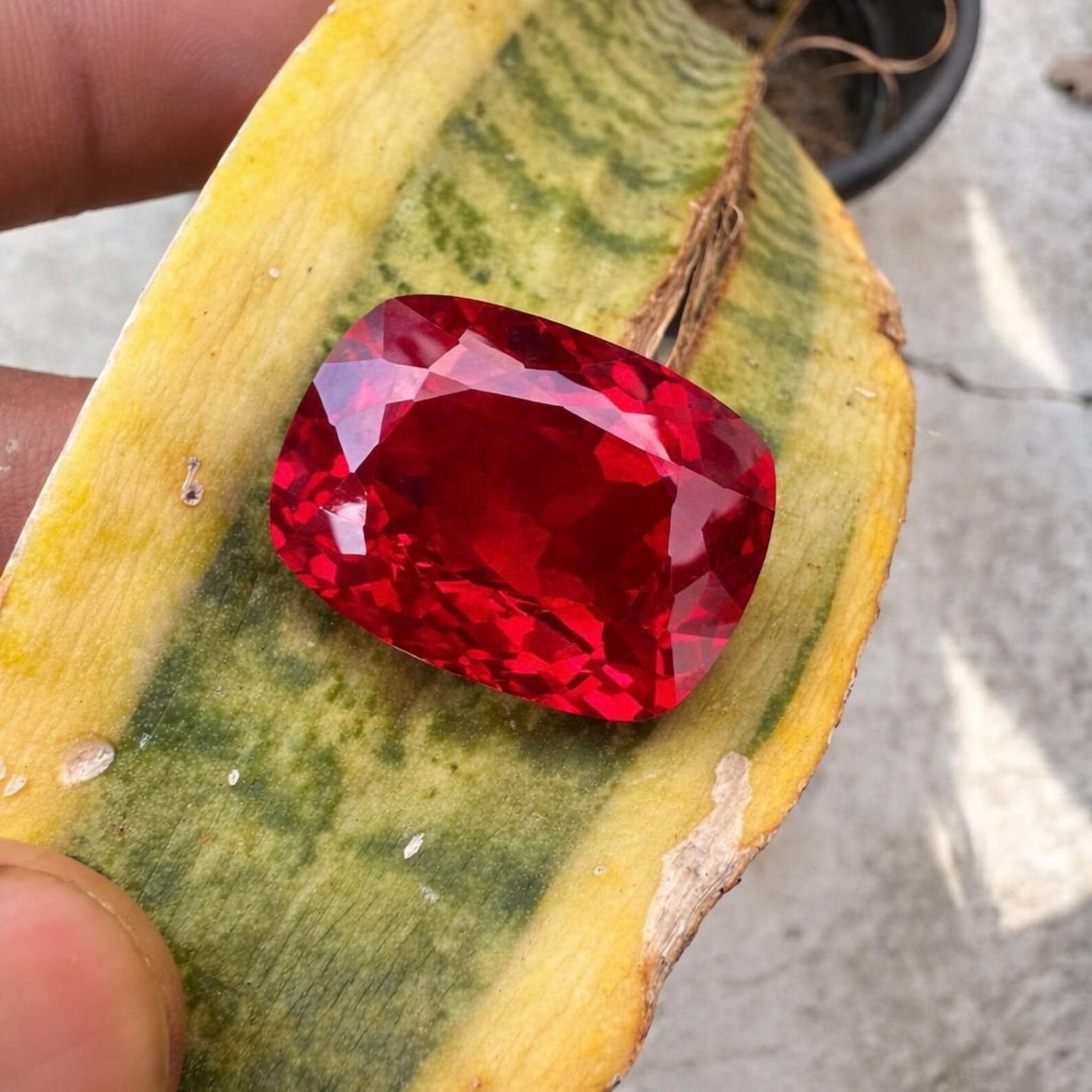 GIE Certified 41.08 Ct Flawless Natural Red Ruby Cushion Cut Loose Gemstone A+