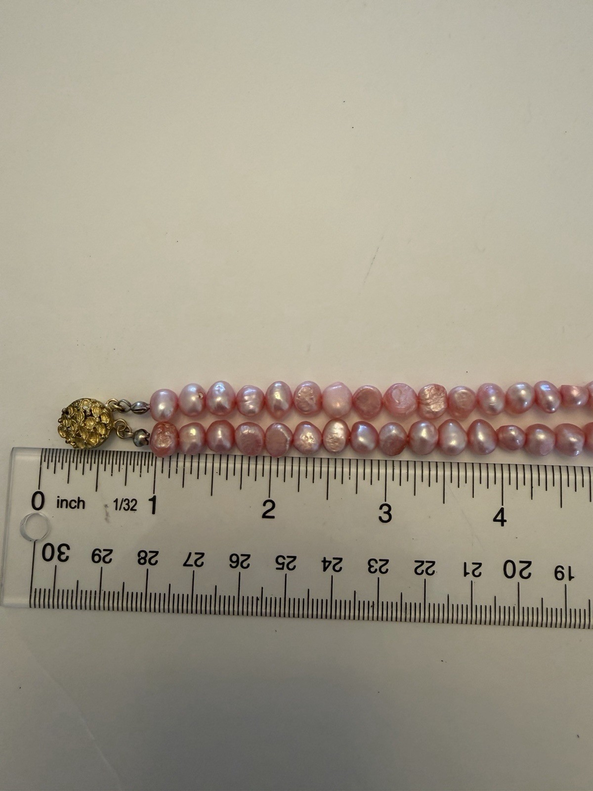 Bright Pink Freshwater Pearl Set- 18” Dbl Strand Neck, 7.5” Dbl Strand Brace, ER