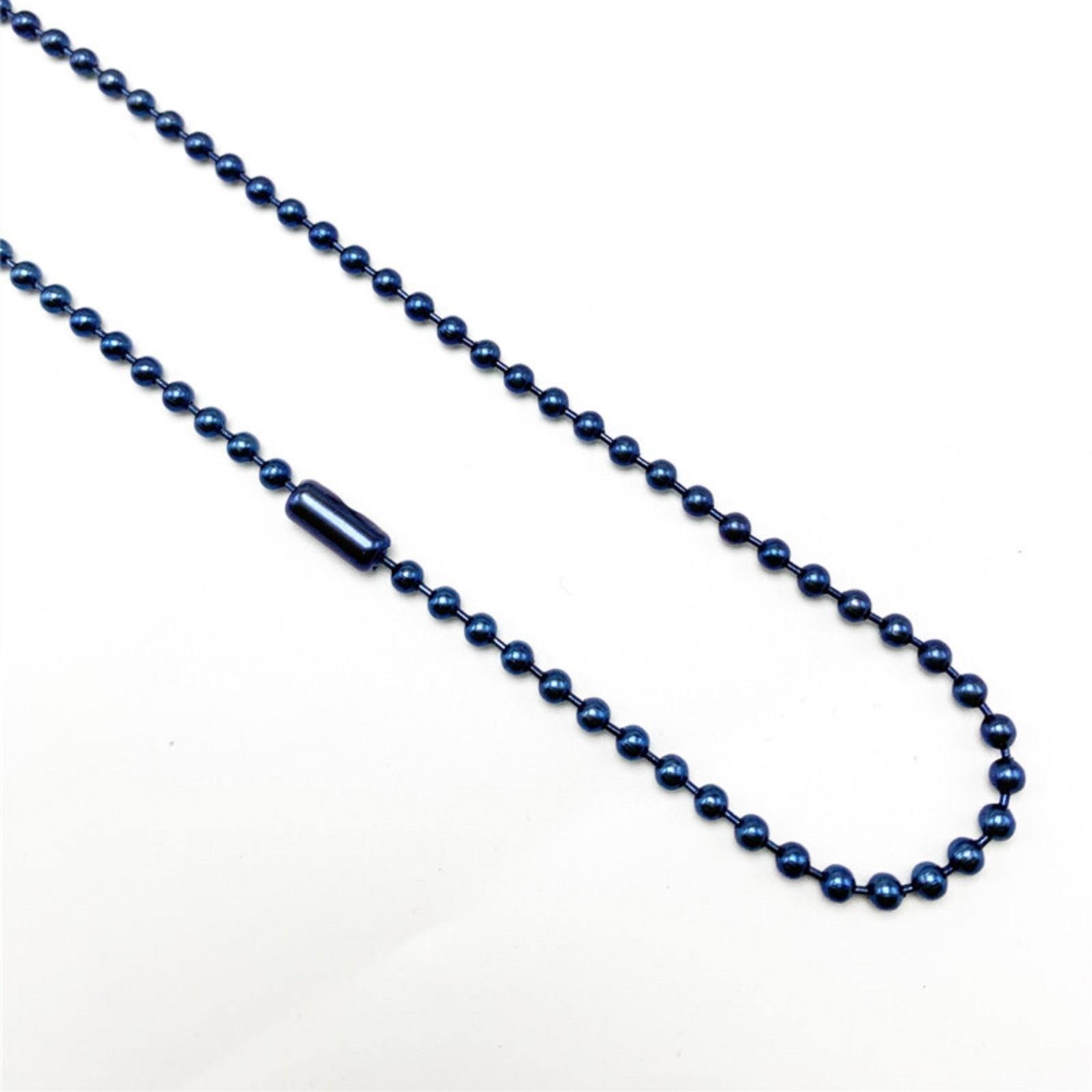 2mm 2.4mm 3mm 4mm Titanium Ball Beads Chain Necklace Anti-allergy 25.6” Stylish