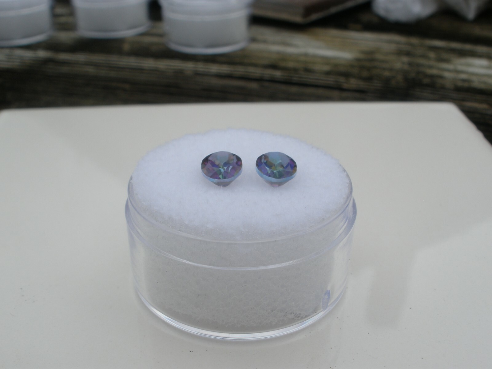 Rainbow Mystic Topaz Oval Loose Faceted Natural Gem Pair 7x5mm