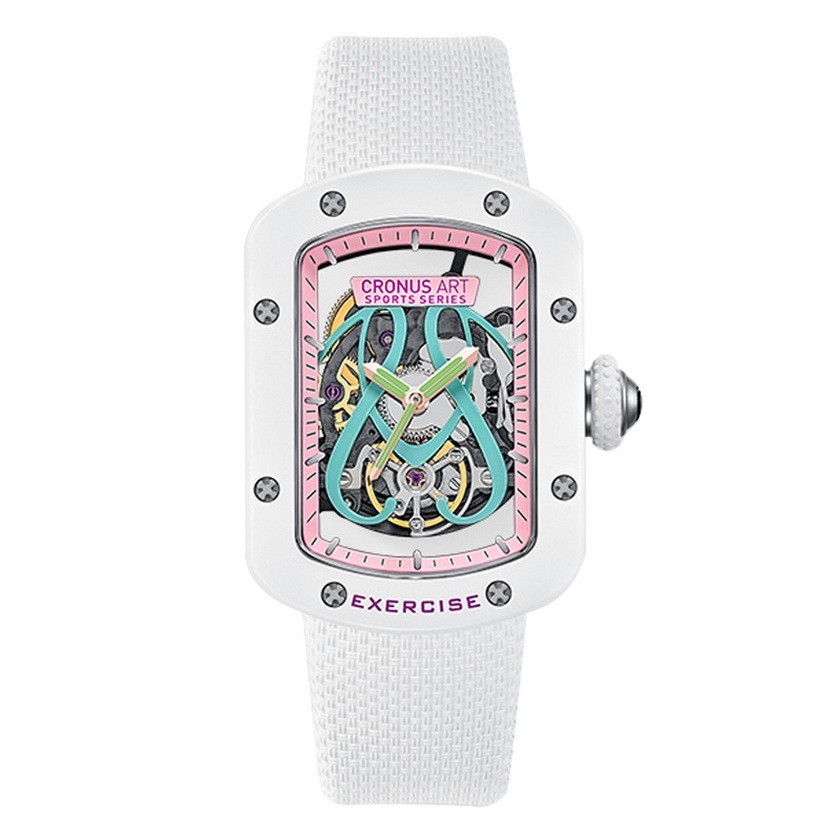 CRONUSART Women Automatic Watch 29mm Rectangle Ladies Mechanical Wristwatch