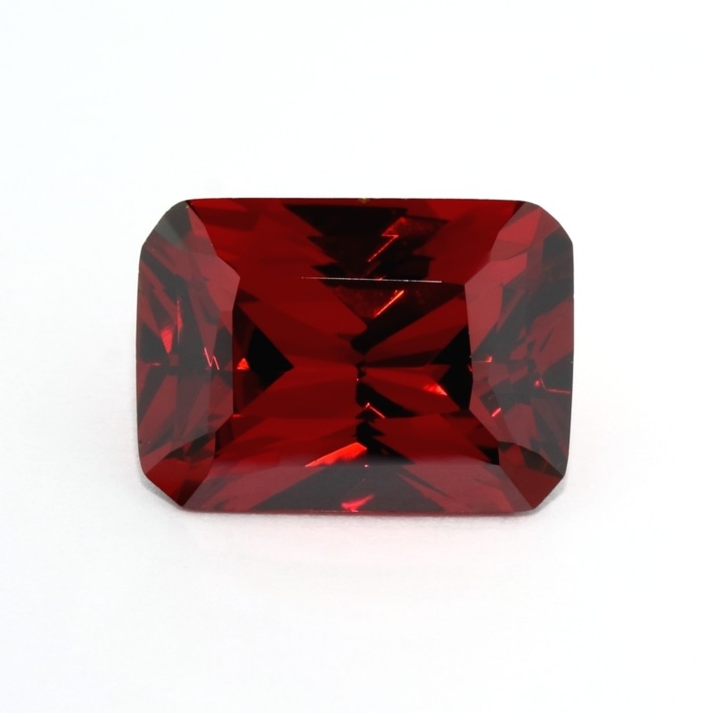 SIMULATED RUBY 14 x 10 MM EMERALD CUT OUTSTANDING COLOR S-72