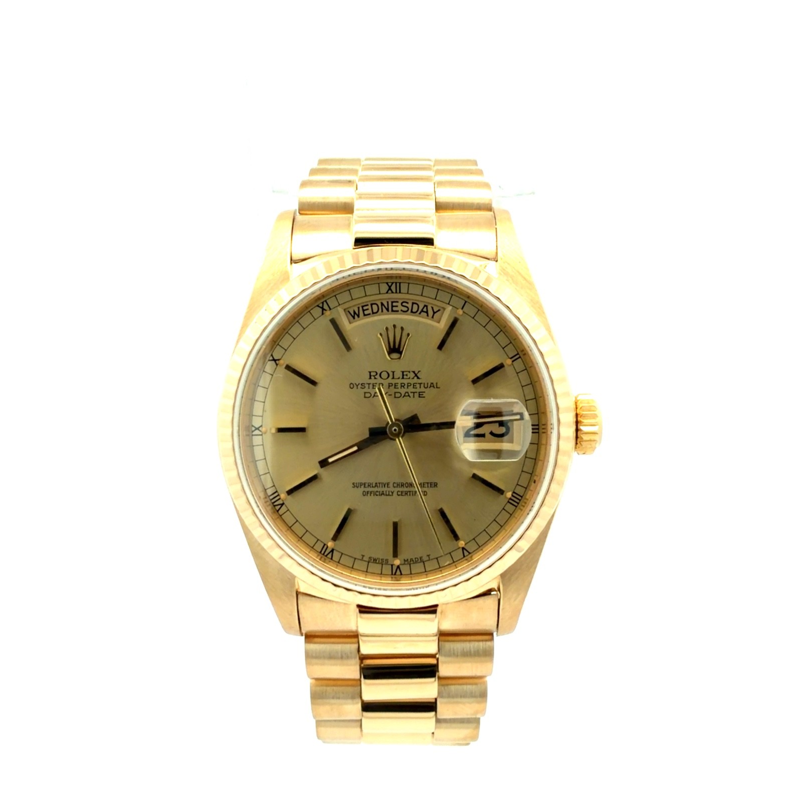 Rolex 18ct Yellow Gold Day Date Watch reference 18038
