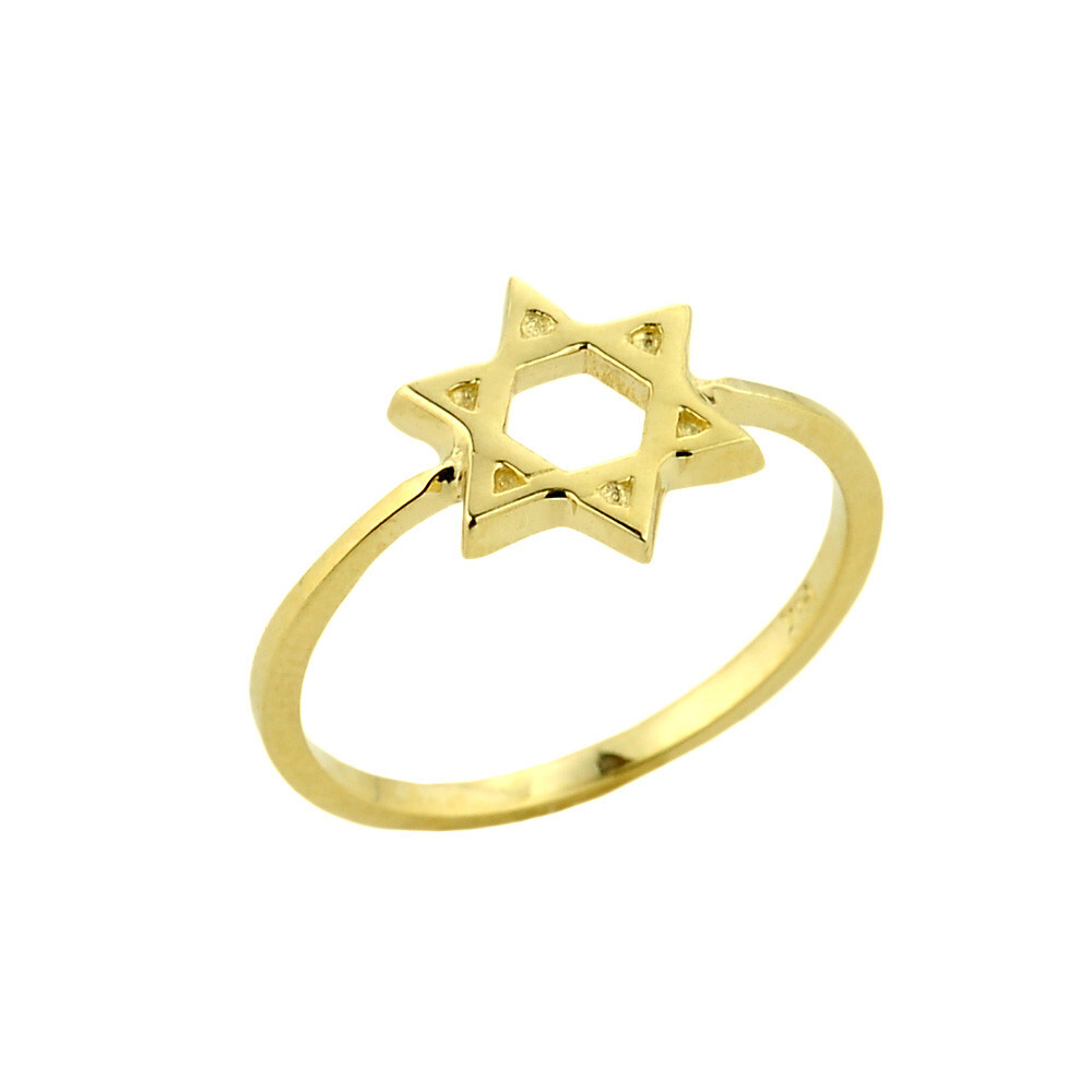 Gold Jewish Star of David Ring (Available in Yellow/Rose/White Gold)
