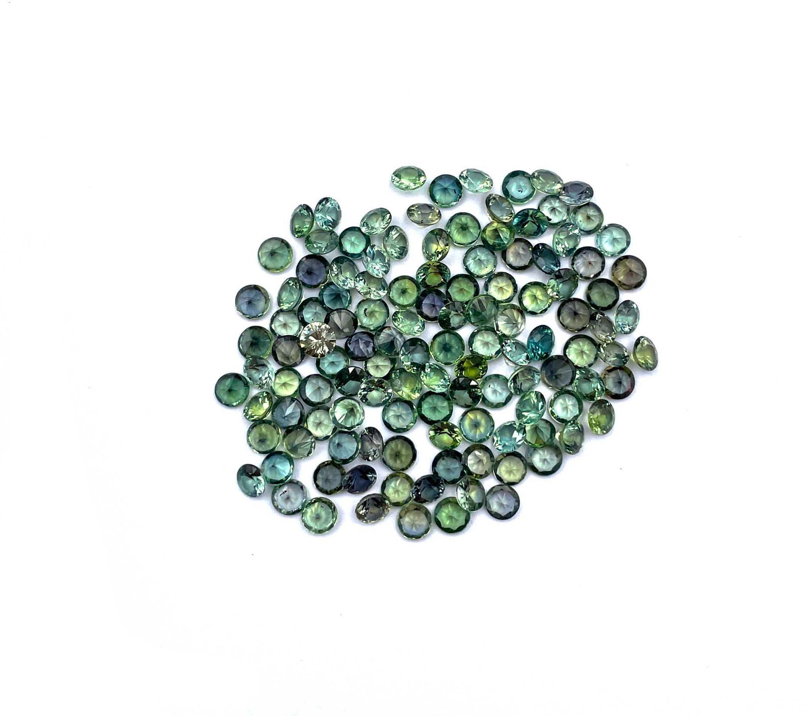 Natural Teal Sapphire Round Cut Loose Gemstone Lot 5 Pcs 3.50 MM 1 CT