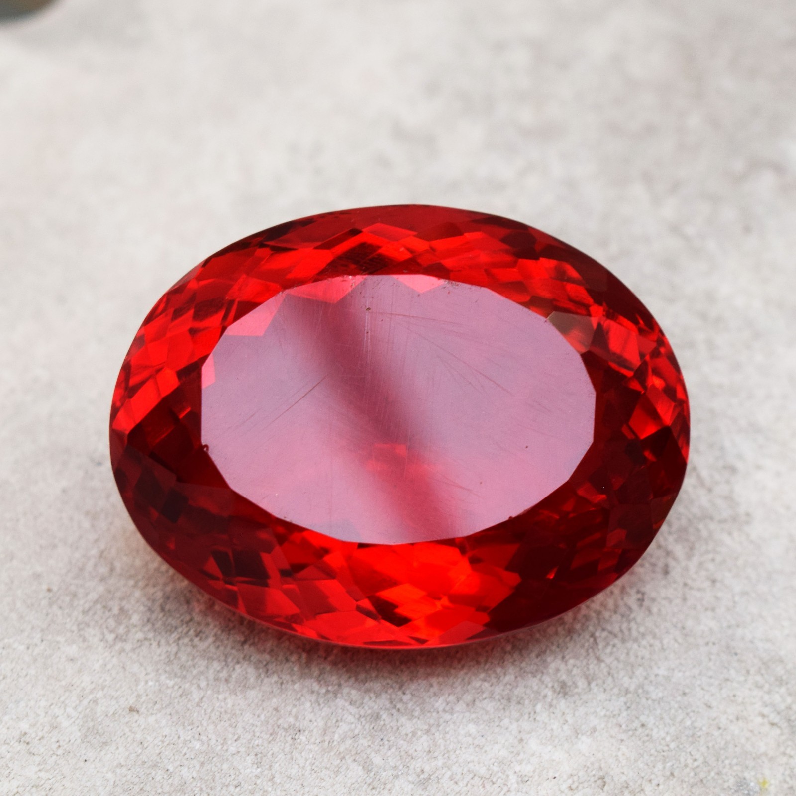 181.65 Carat Huge Blood Red Spinel Oval Cut Flawless Certified Loose Gemstone