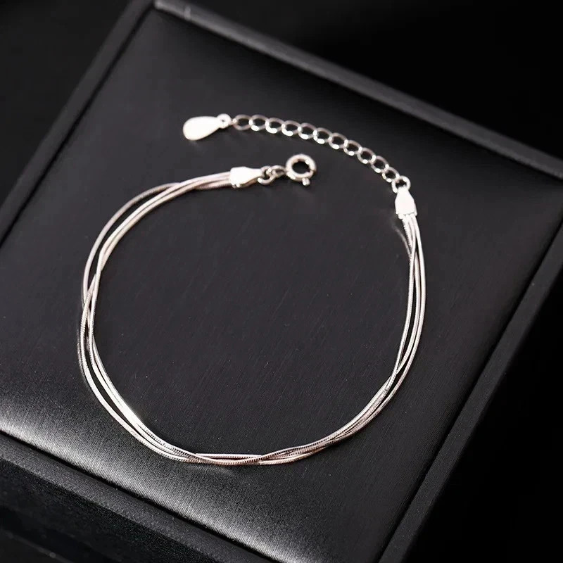 Share Genuine 925 Sterling Silver Ankle Bracelet Women Anklet Foot Jewelry Chain