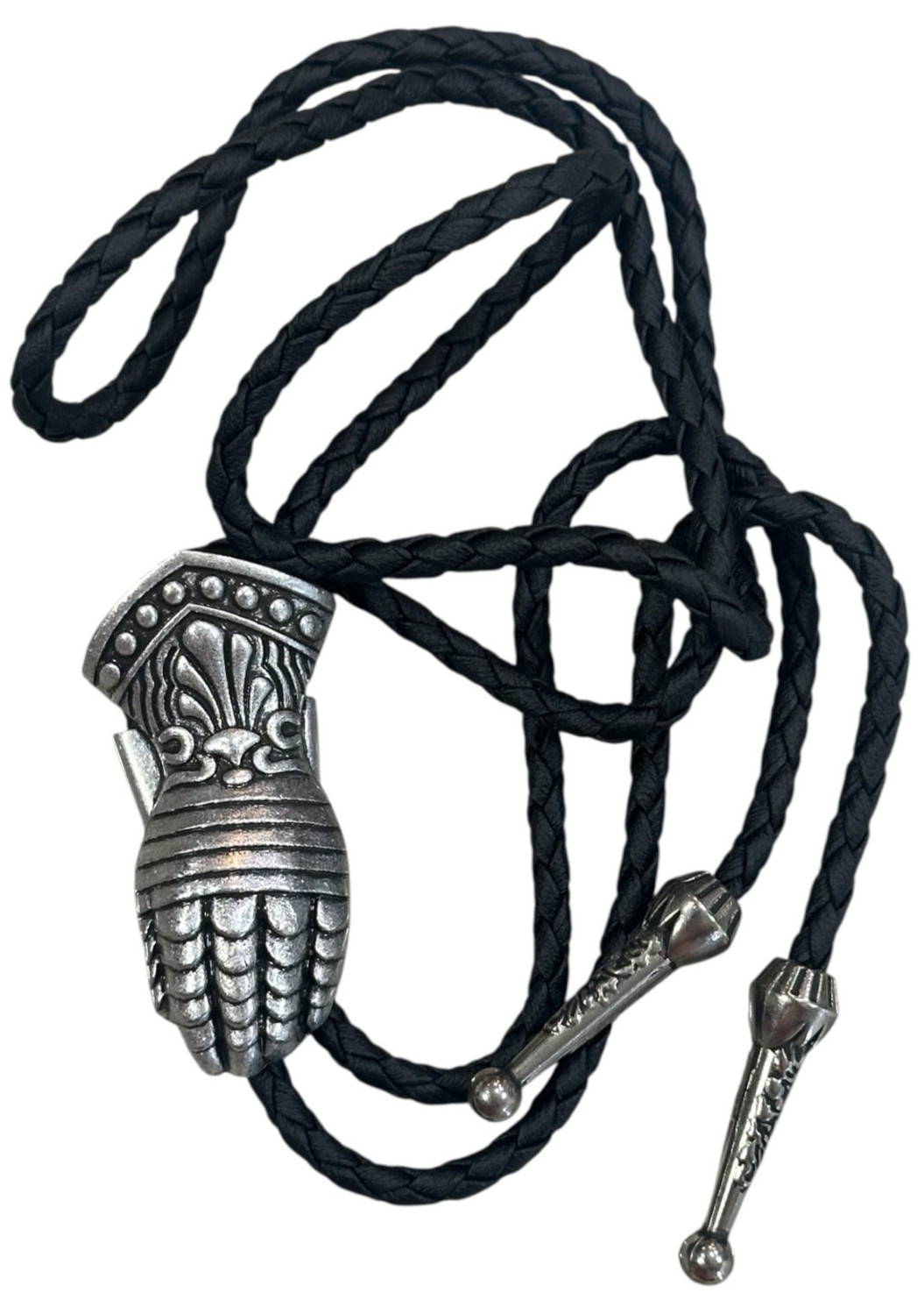 12 Hand Vintage Silver Plated Alloy Bolo Tie Western Necklace Rope for Men