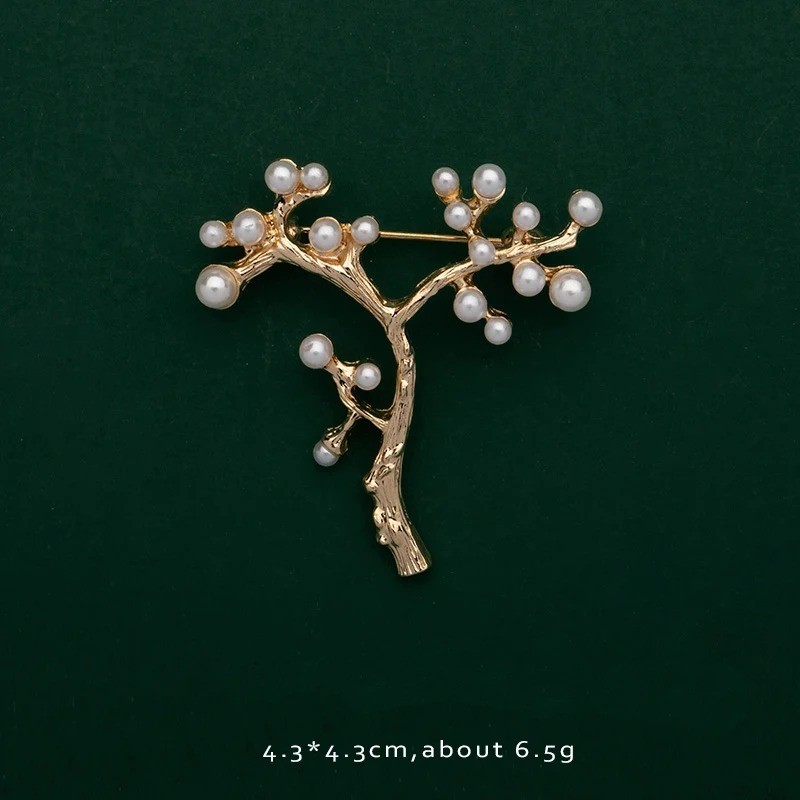 Vintage Brooch Enamel Pin Pearls Vintage Flower Brooch Plant Animal Insect Fruit