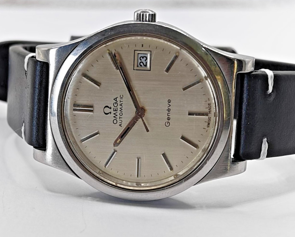 Vintage Omega Genève 166.0168 Automatic Cal 1012 Large 36mm Steel Date