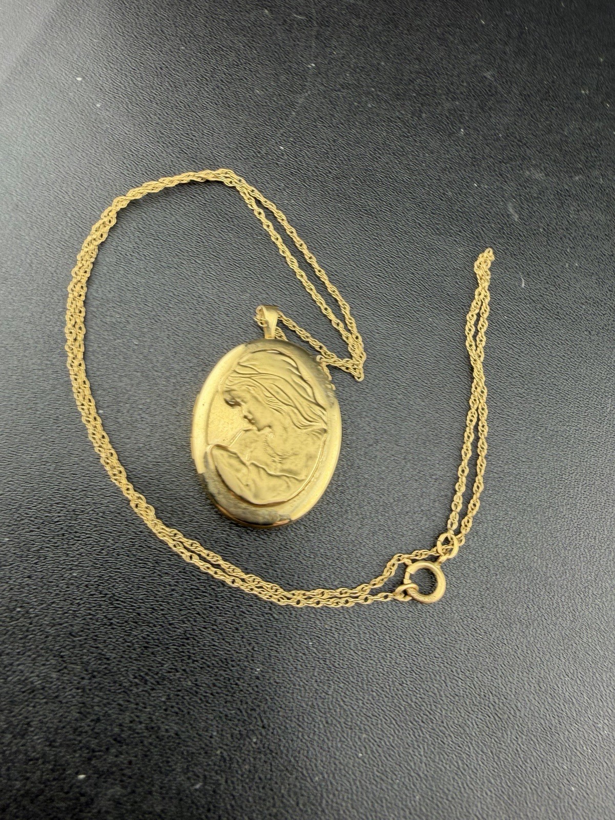 PPC Princess Pride Creations 1/20 14k Gold Filled St. Mary Locket Photo Pendant