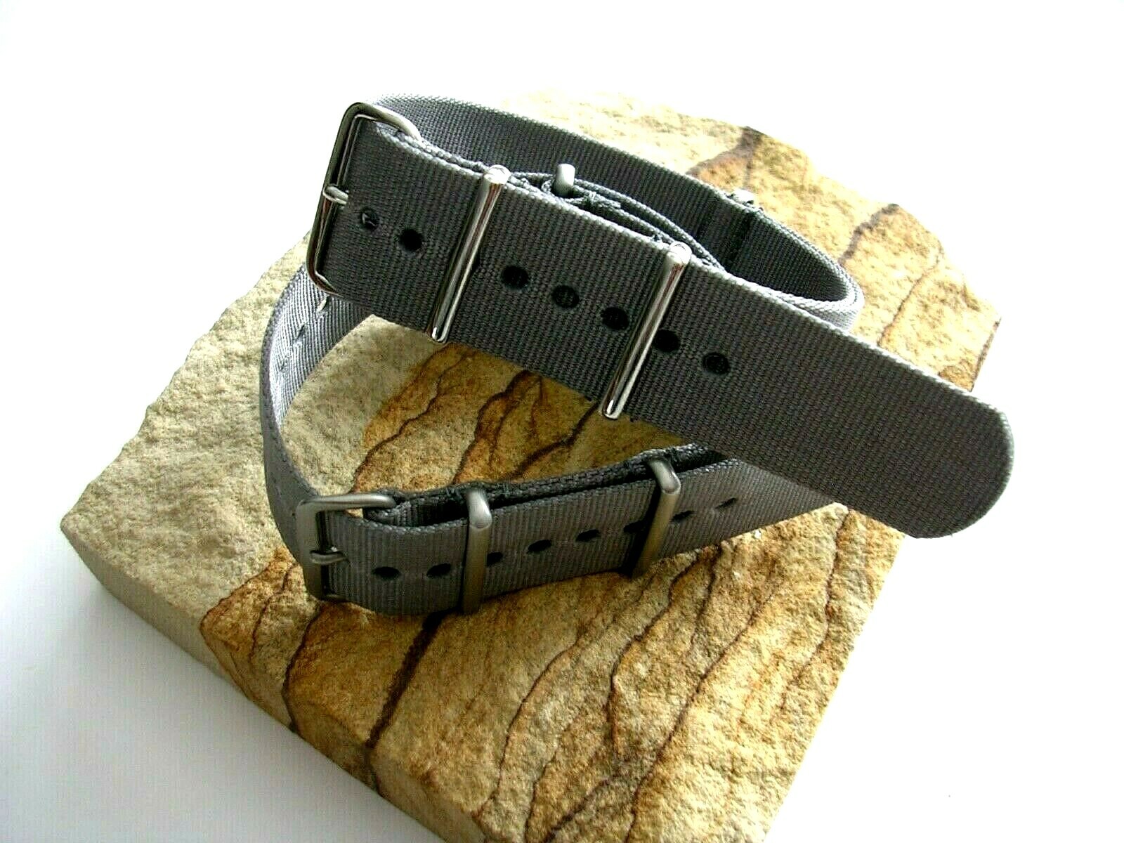 Grey NATO G10 strap Ballistic nylon military Mil Spec MoD watch band USA seller
