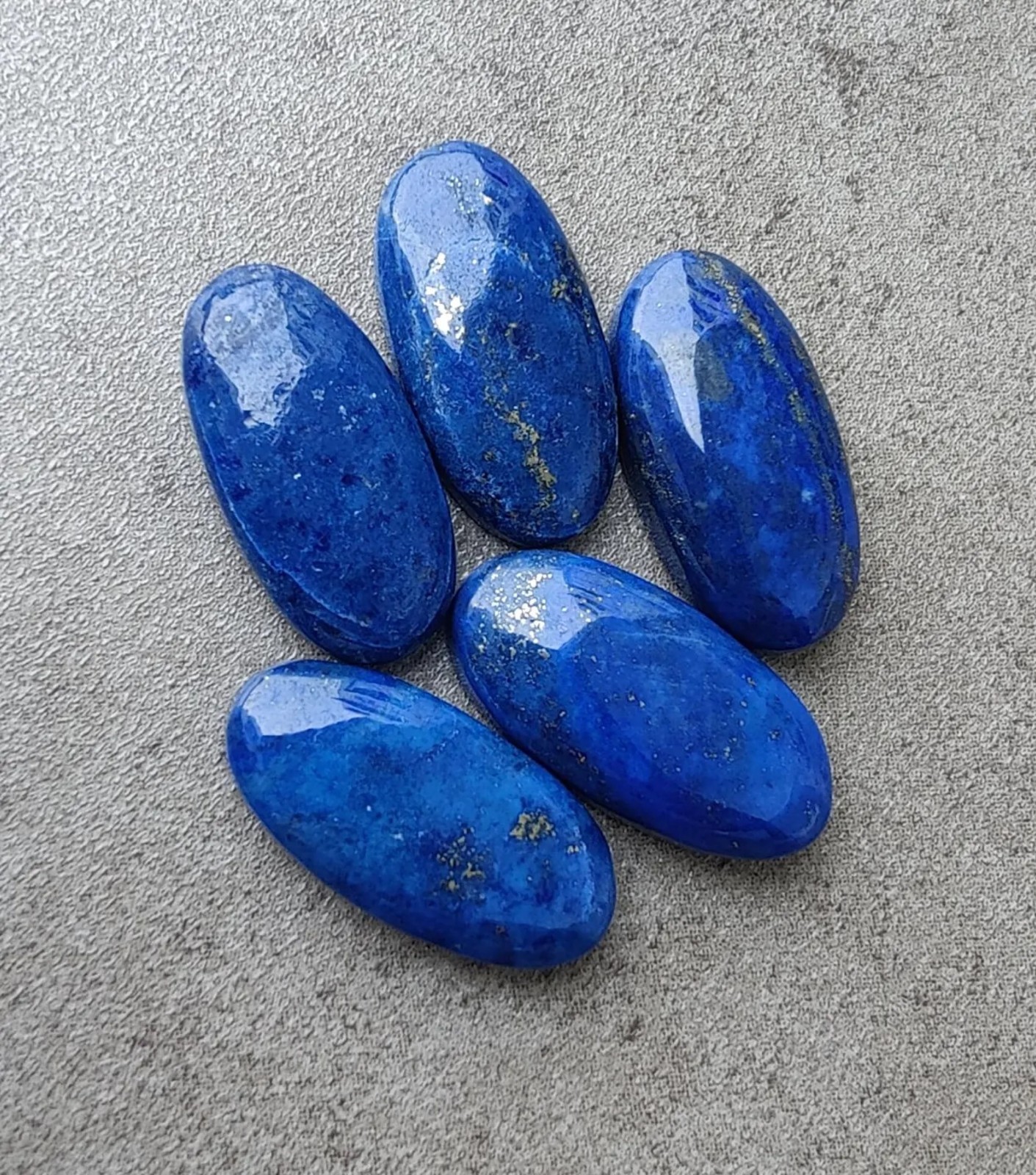 Natural Lapis Lazuli Long Oval Cabochon AAA Grade Gemstone For Jewelry