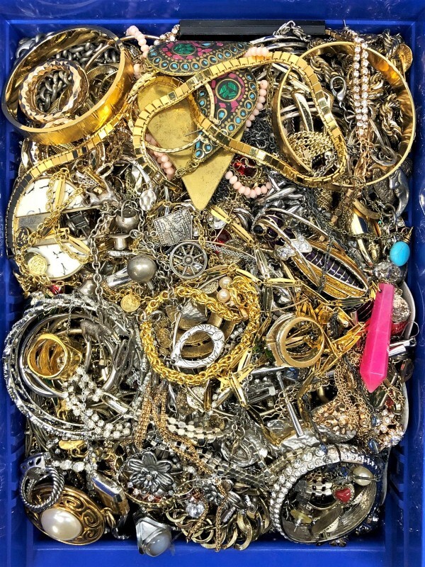 10 Pounds Unsorted Jewelry Making Lot Some Wearable Resell Mixed In Junk Tangled