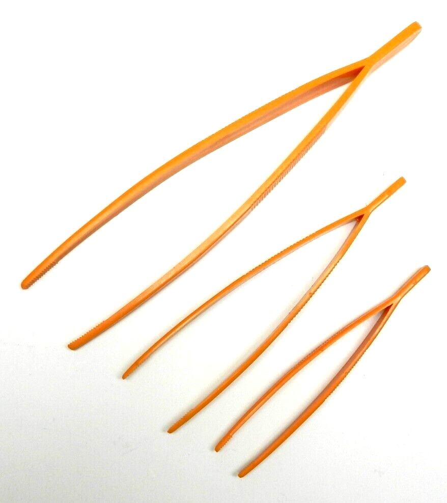 3 Plastic Tweezers Set Forceps General Purpose Utility Tweezer 5-3/4″ – 7′ – 10″