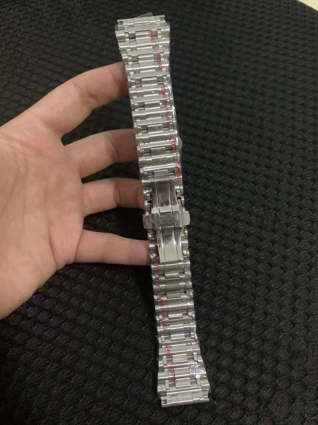 24mm 316L Steel Bracelet Metal Watch Band Strap Fits Breitling Chronomat B01