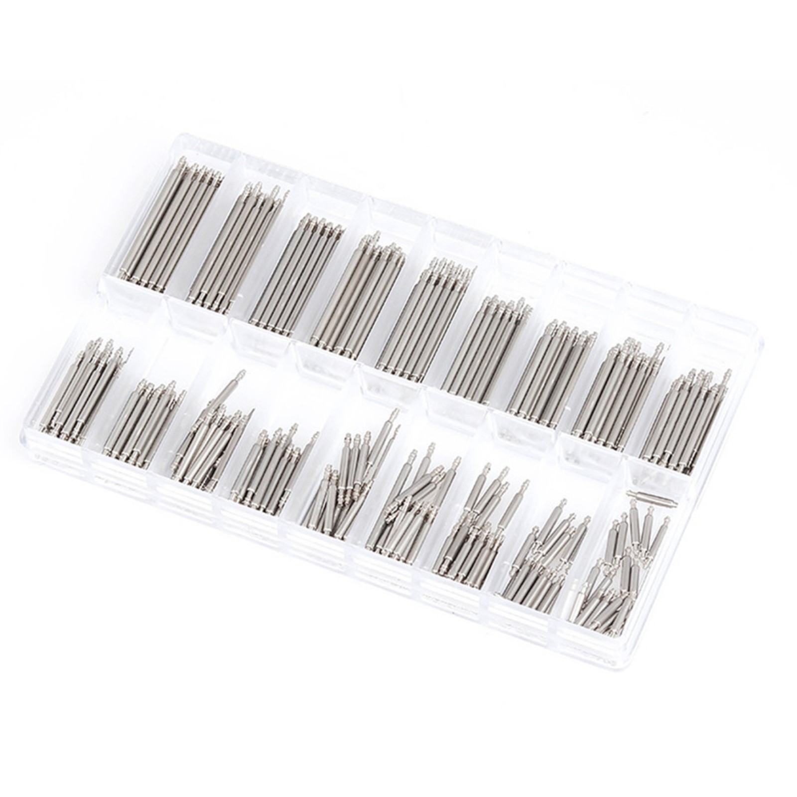 360pcs 8-25mm Stainless Steel Watch Spring Bars Strap Link Pins Assortment Kit