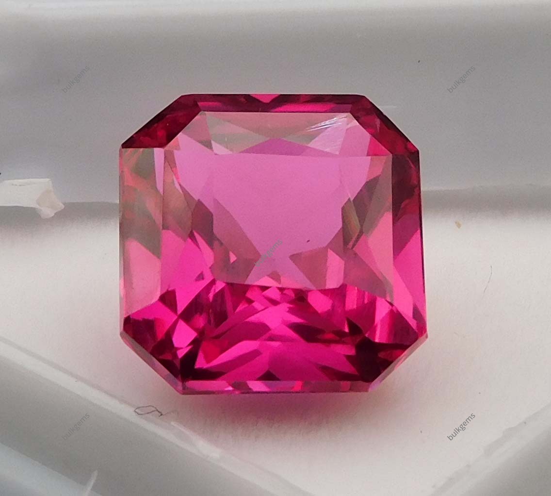10.45 Ct Rare Natural Pink Sapphire Square Cut Certified Loose Gemstone