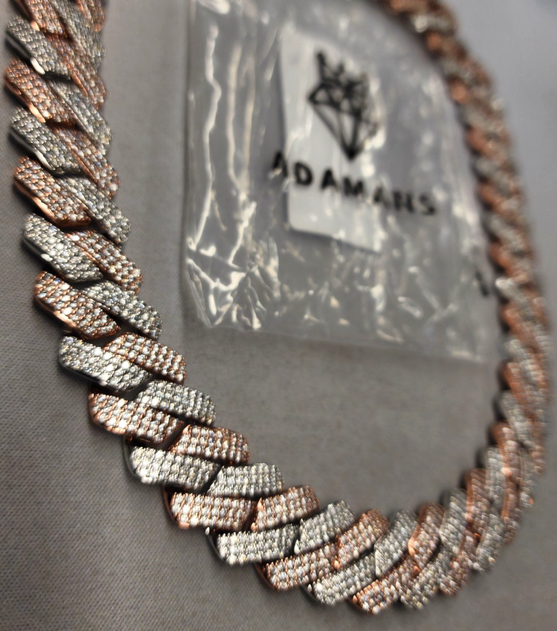 Adamans Two Tone Gold Plated 20mm Monaco Chain 24″
