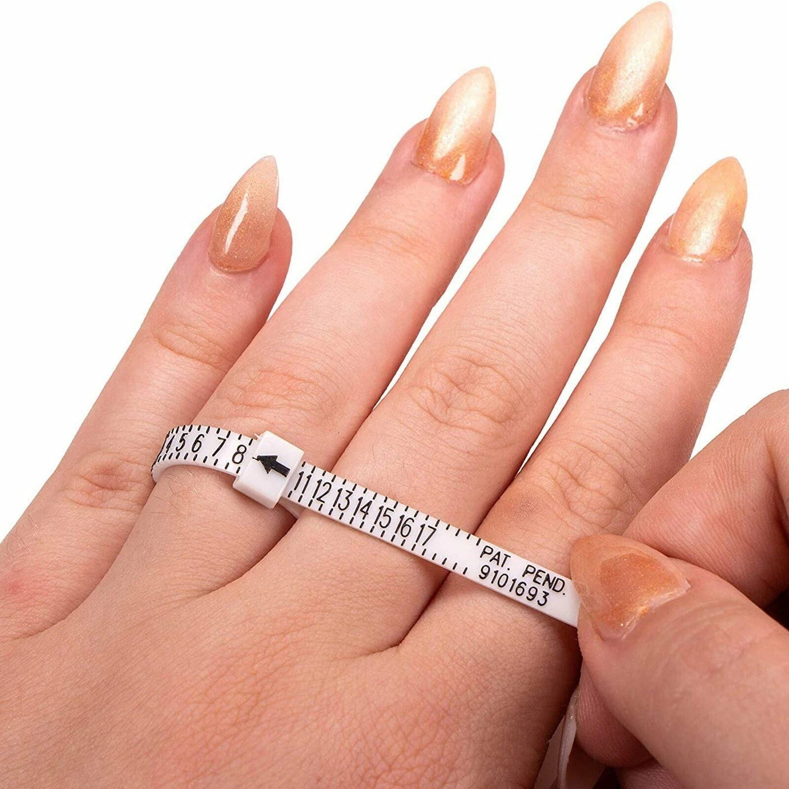 2PCS Ring Sizer Measure Tool Gauge Plastic Finger Sizing Finder Reusable 1-17