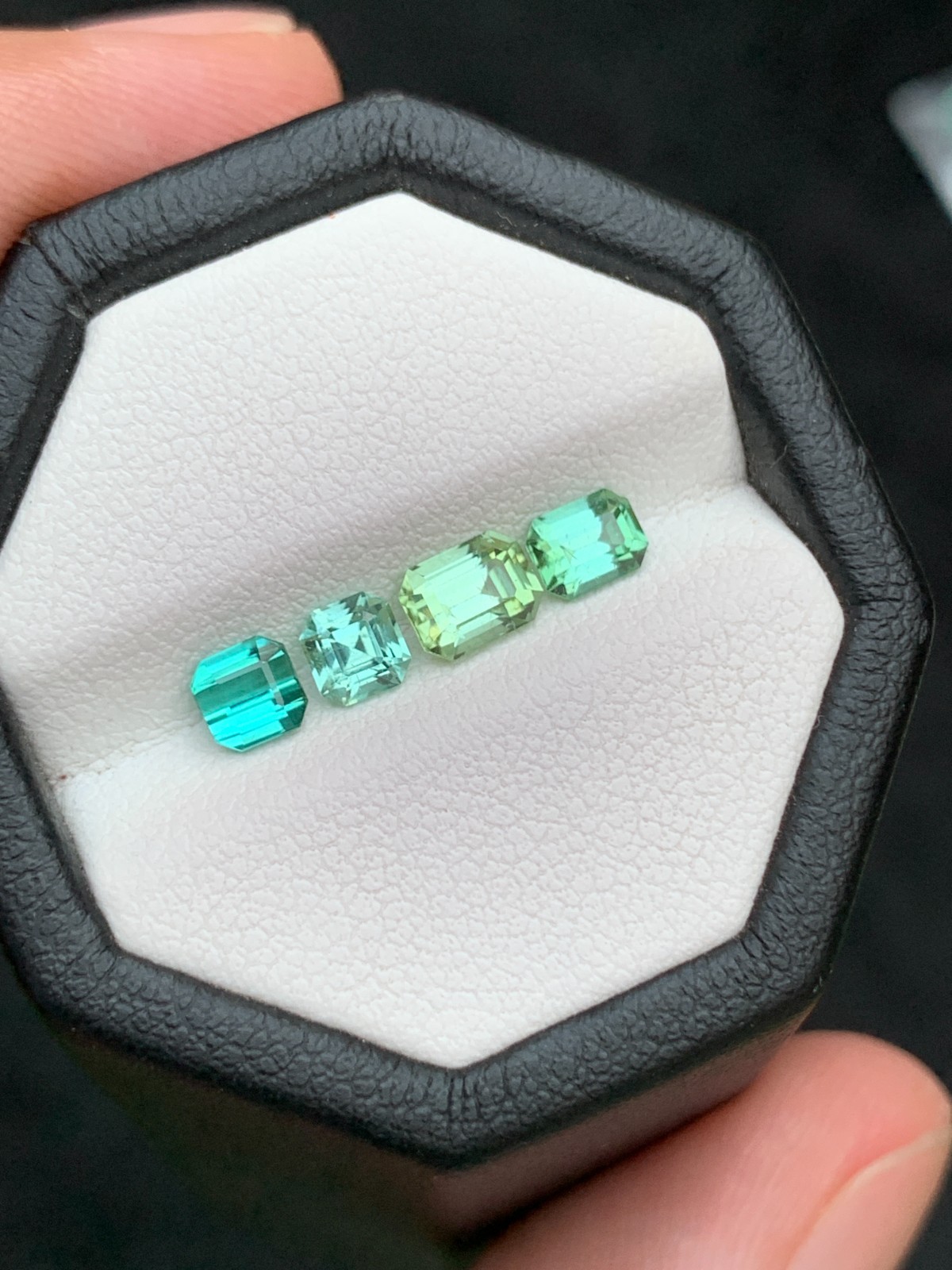 1.57 Ct Natural Untreated Tourmaline 4 Pcs Seafoam Green Lagoon Gemstones Afghan