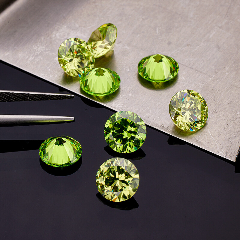Full Size Round Multicolor Loose Cubic Zirconia AAAAA Stone Gemstone for Jewelry