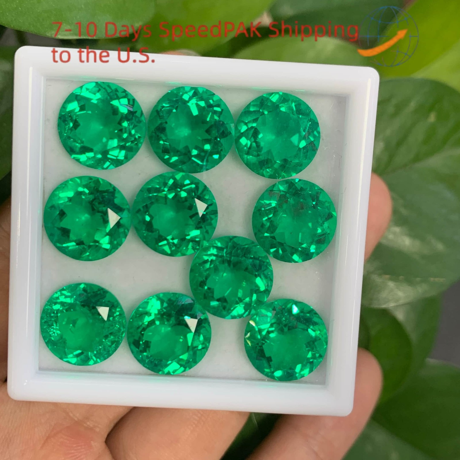 Lab Grown Columbia Emerald 0.5-10ct Round Cut VVS1 for Jewelry Making AGL