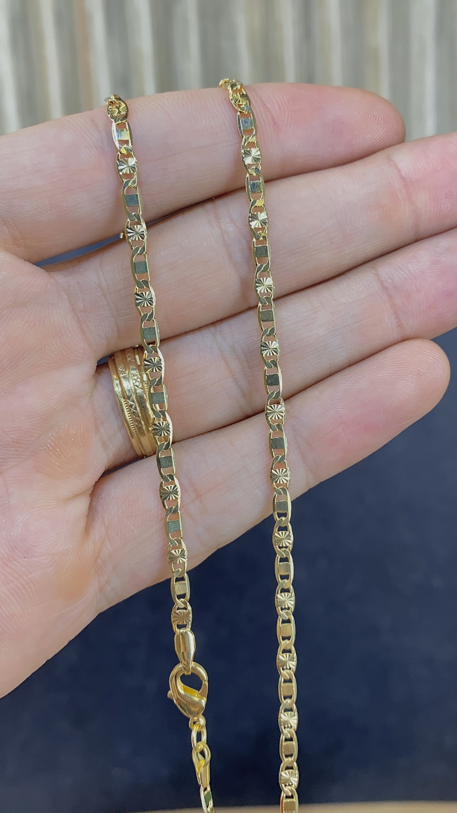 Minimalist Fashion Diamond Cut Valentino Chain Necklace for Womens 3.2mm Gifts