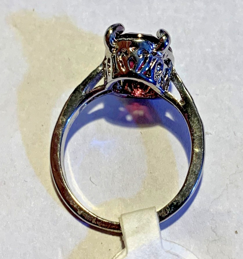 Alexandrite Color Change 9 MM Solitare Lab Creation Ring Size 8 R-3024