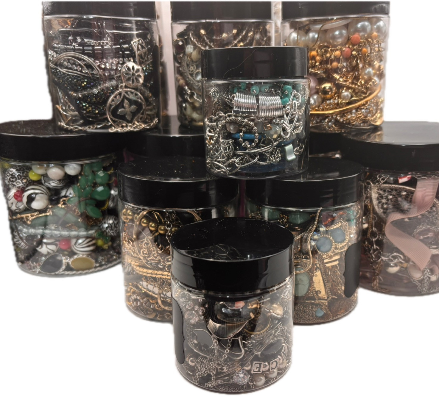 Mystery Jewelry Jar- All Wearable – No Junk Customization Available 2 Sizes