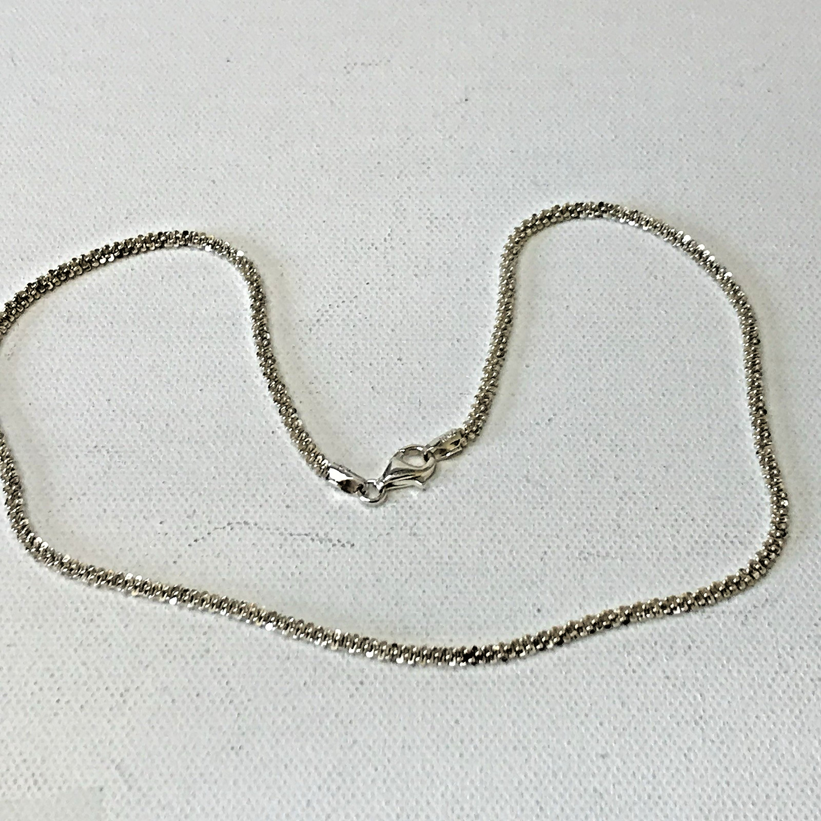 MILOR Italy sterling silver Margarita link 16″ necklace 2.7mm 7.59grams (Z15)
