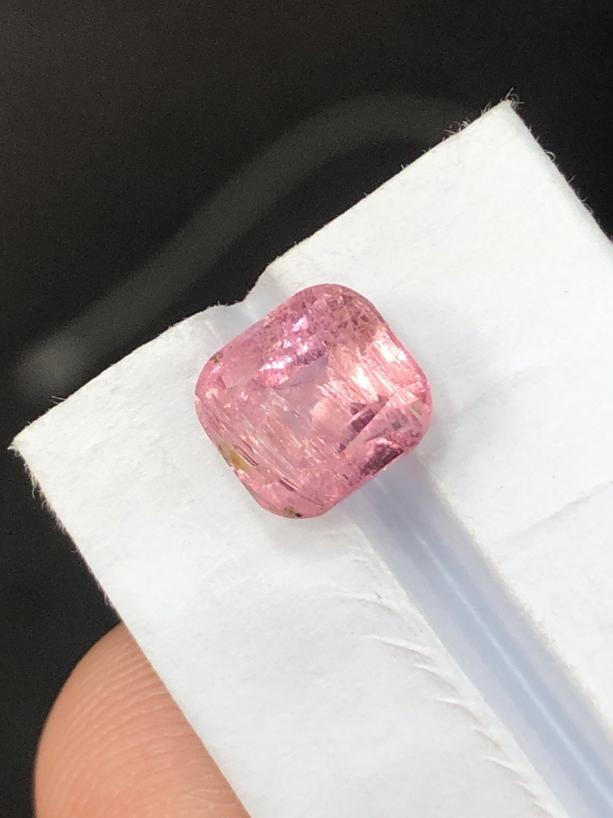 2 Ct Pink Tourmaline | Pink Afghan Tourmaline | Untreated Cushion Cut