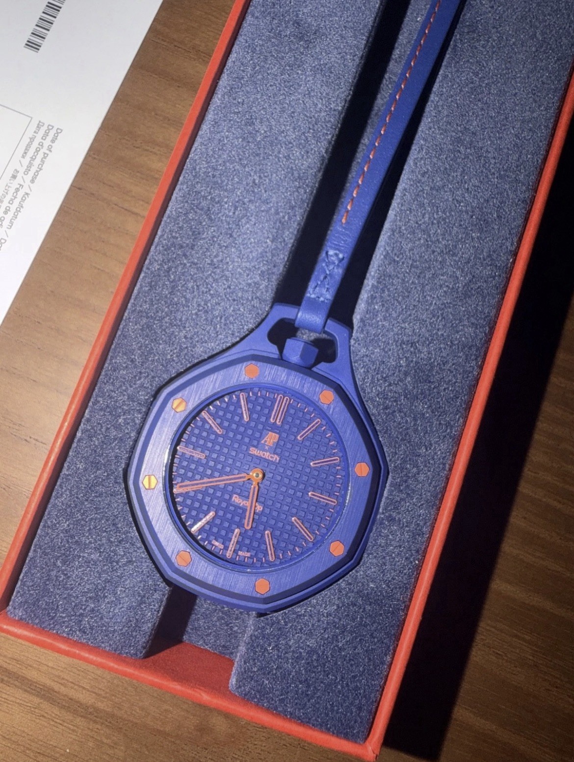 Swatch AP Royal Pop ORENJI HACHI Pocket Watch SSX03L103N New Unworn