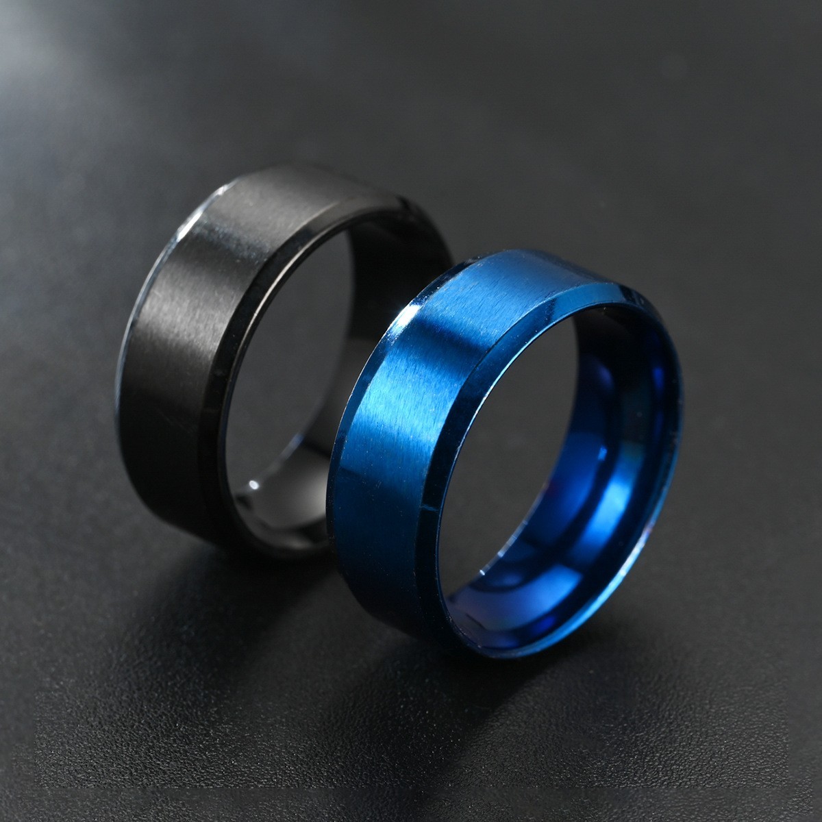 8mm Stainless Steel Ring Mens Womens Matte Wedding Band Comfort Fit Size 6-13