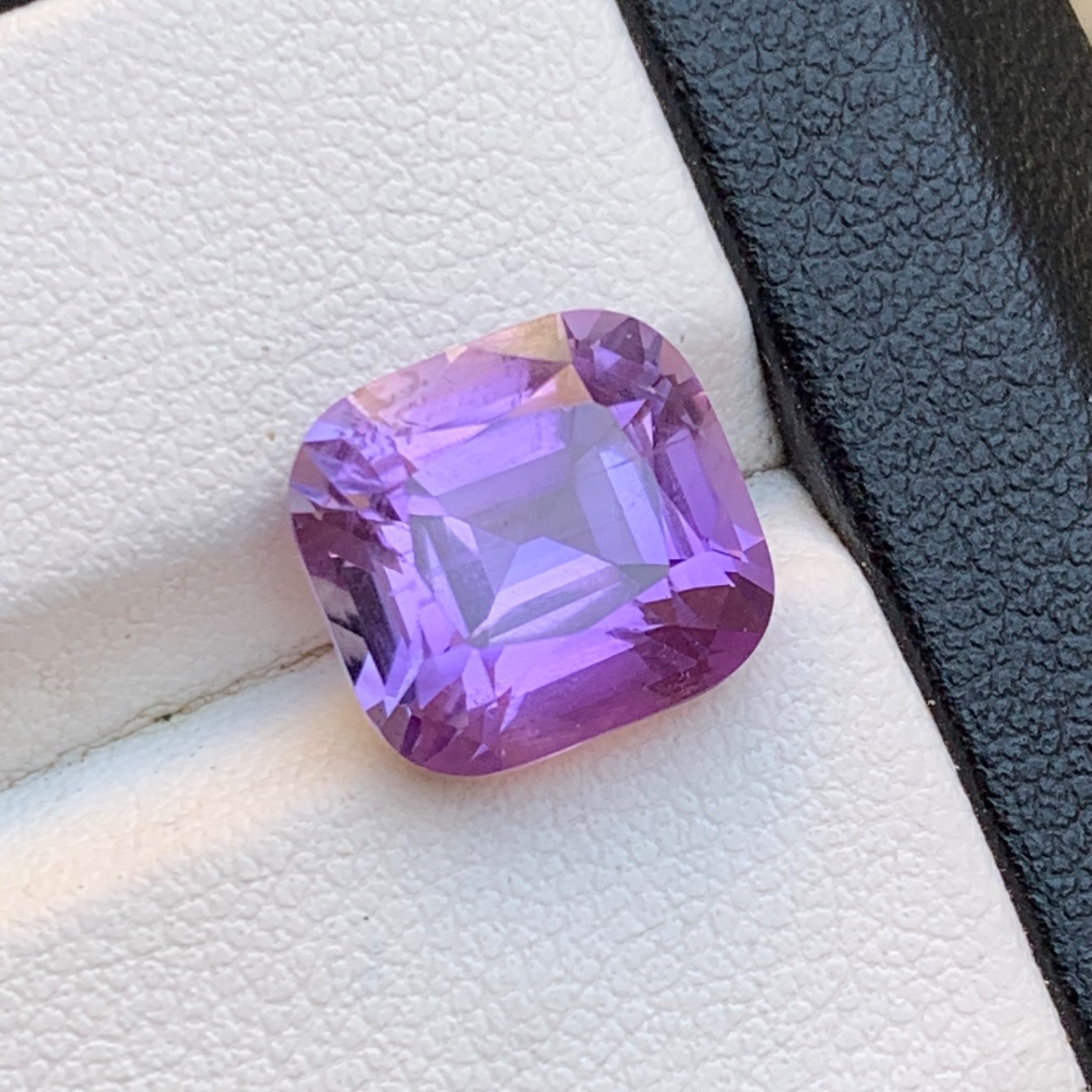 Natural Purple Amethyst 5 Carat Square Cushion Cut Loose Gemstone for Ring