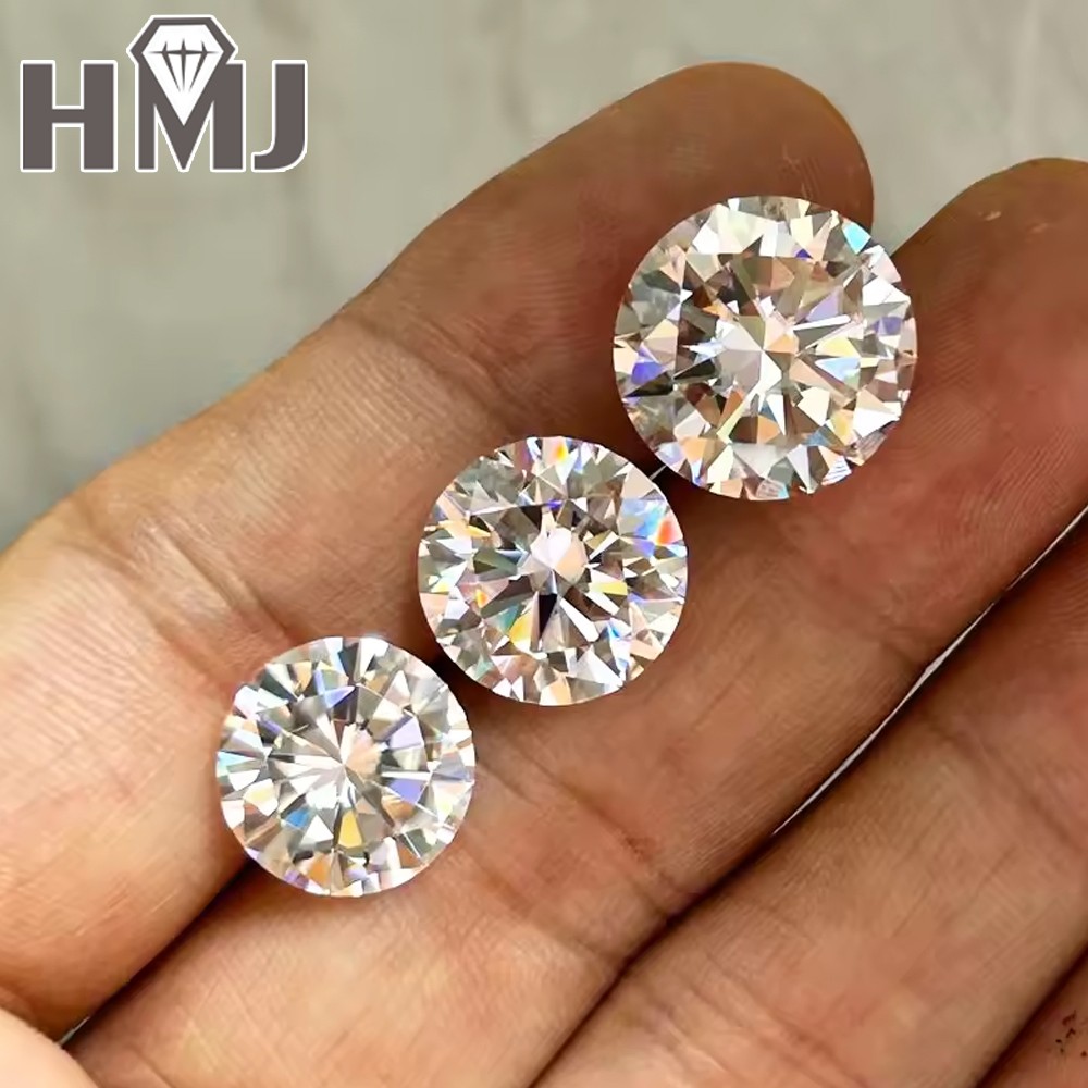US 3-20mm D Color GRA Certified Loose Moissanite Round Stones D VVS1 All Sizes