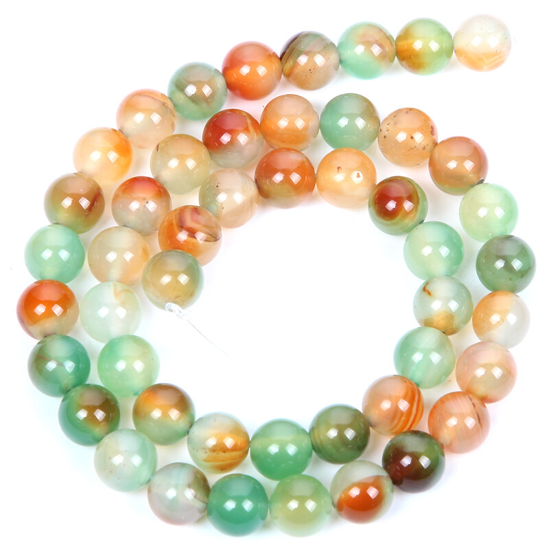4mm 6mm 8mm 10mm 12mm Agate Natural Gemstone Round Spacer Beads Jewelry Making