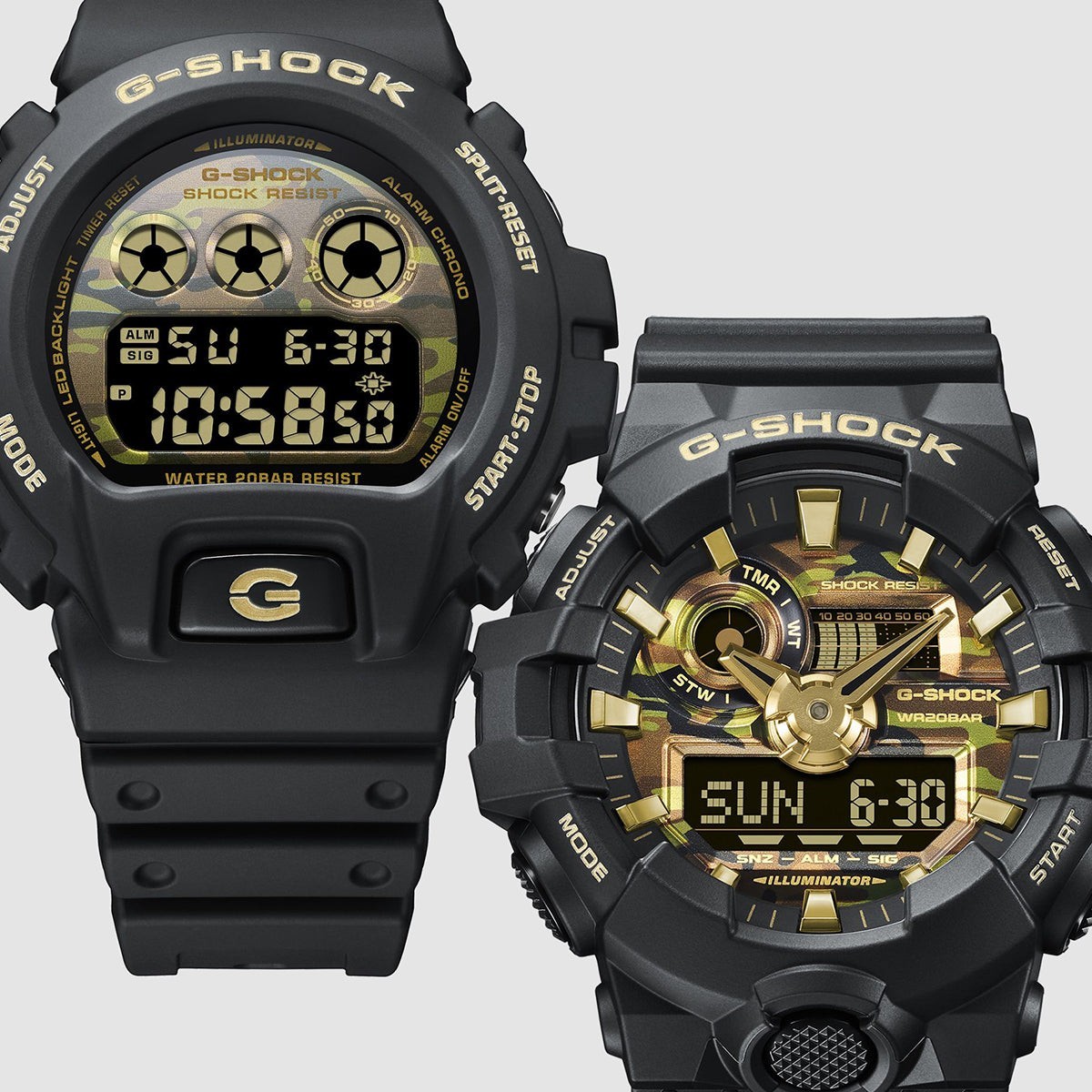 CASIO G-Shock GA-700CF-1AJF Mens Watch Black Resin Sport Quartz 2020-Now New