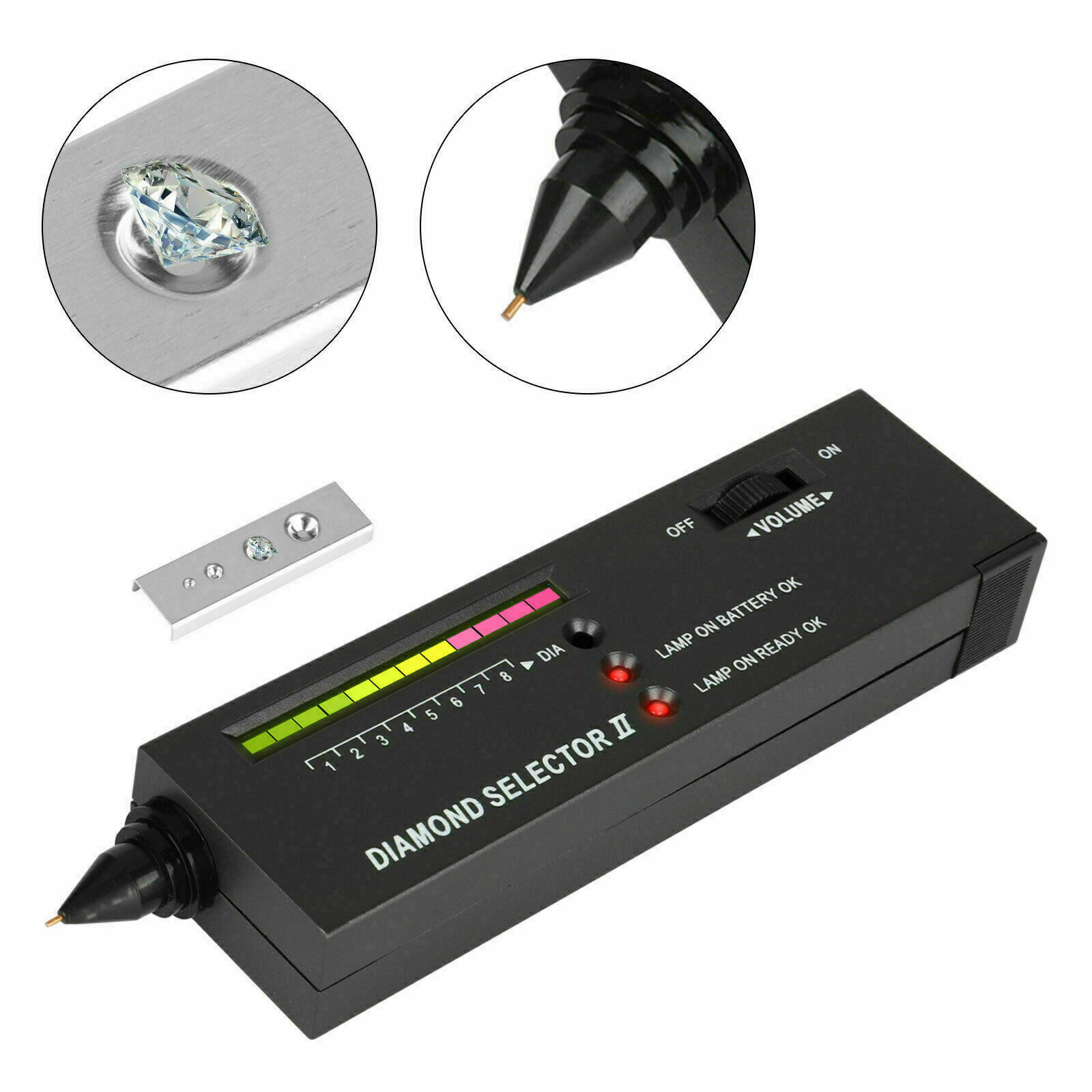 Diamond Jeweler Tool Kit Portable Gemstone Tester Selector Testing Gold Pen