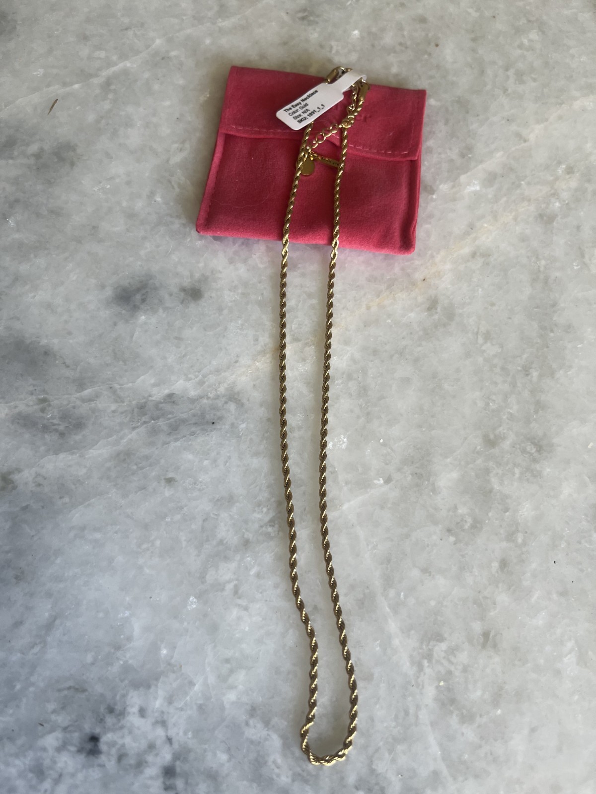 Hey Harper Easy Necklace 14k Gold PVD Rope Chain NWT