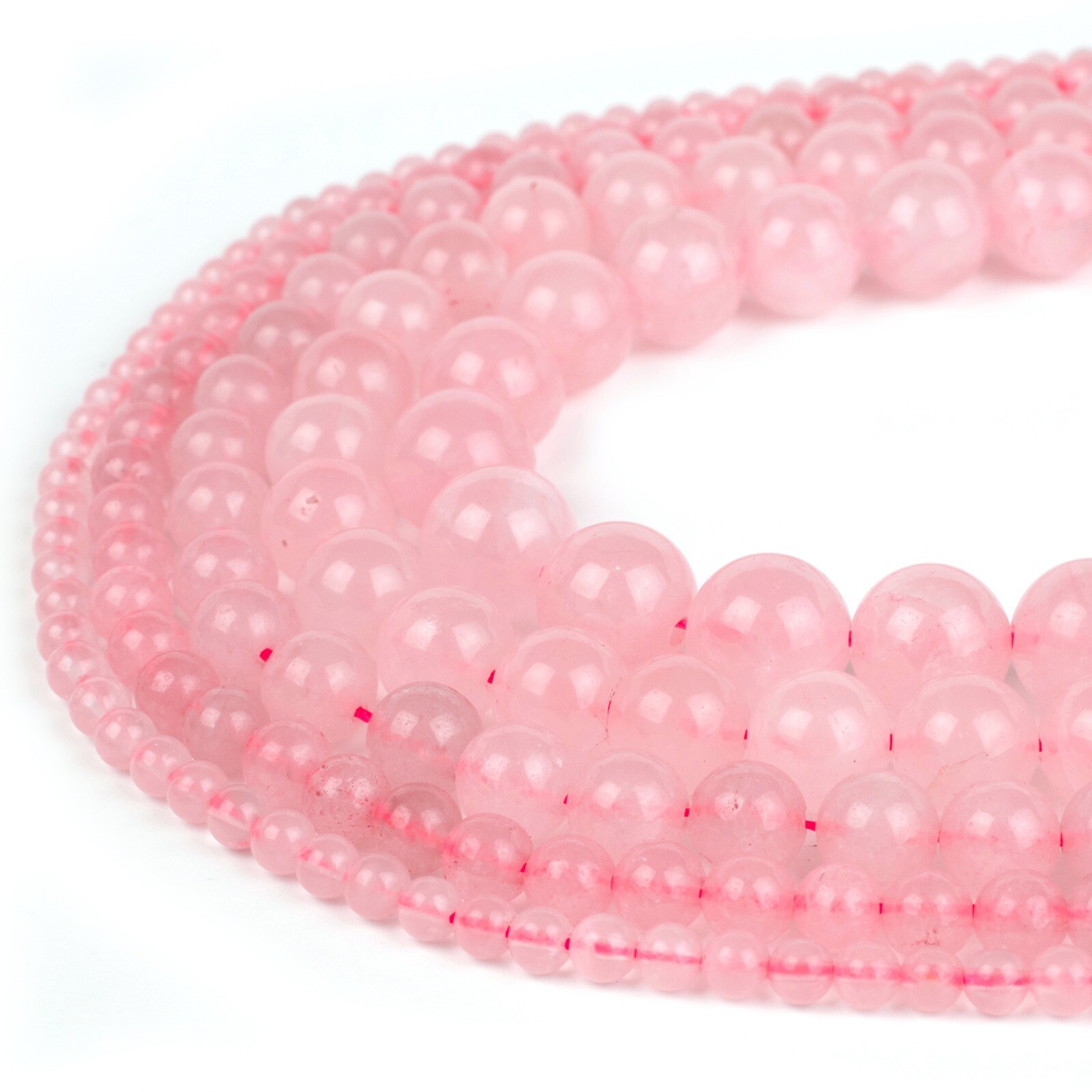Natural Rose Quartz Beads Strand Round For Jewelry Making 4mm 6mm 8mm 10mm 12mm