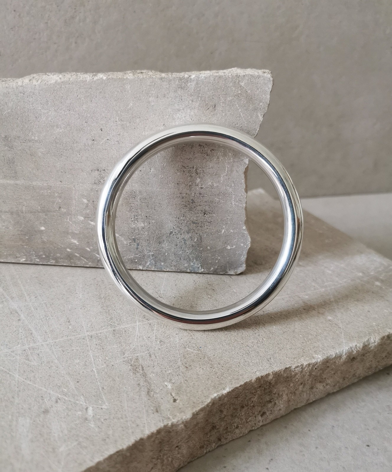 Sterling Silver Chunky Bracelet, Statement Bracelet Silver 925, Wide A