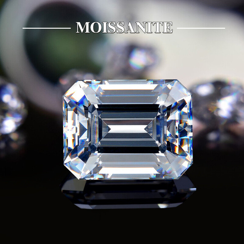 US 2-14mm GRA Certified Loose Moissanite Emerald Cut Stones D VVS1 All Sizes