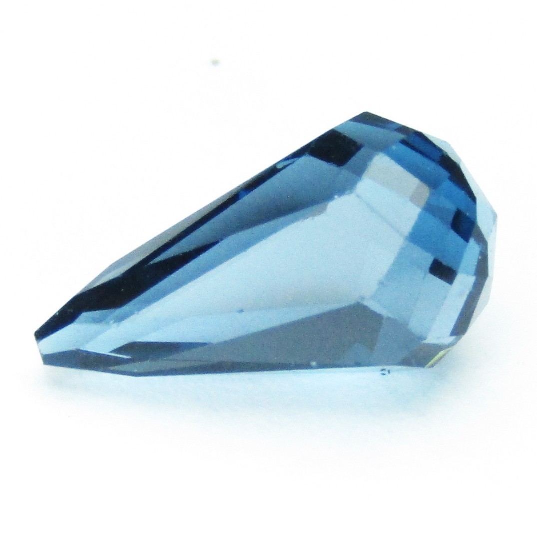 4.25Cts Ravishing Natural London Blue Topaz 13x7mm Pear Briolette Cut Gemstone